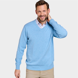 Shop Pegasus Luxury Cotton V Neck Sweater - MD470